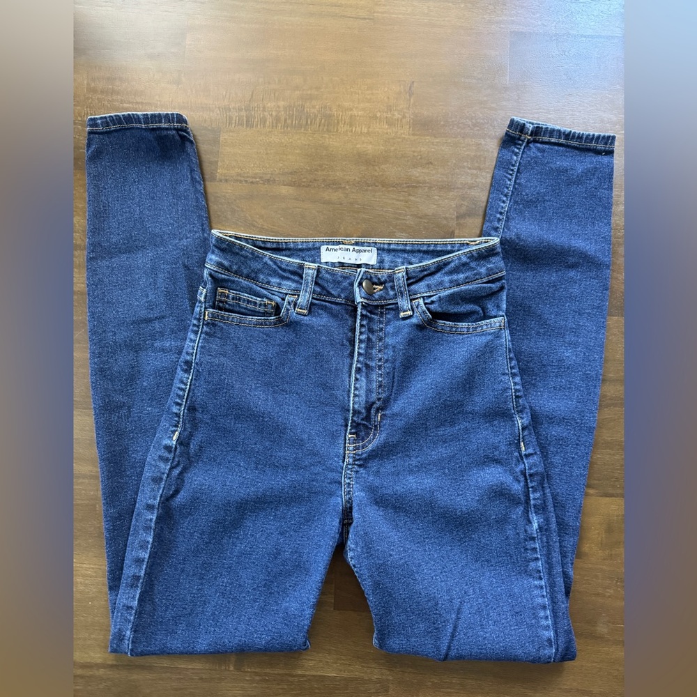 American Apparel Blue Skinny Jeans